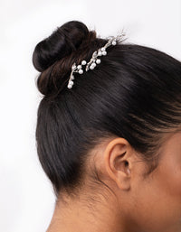 Silver Dainty Navette Hair Piece - link has visual effect only