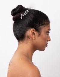Silver Dainty Navette Hair Piece - link has visual effect only