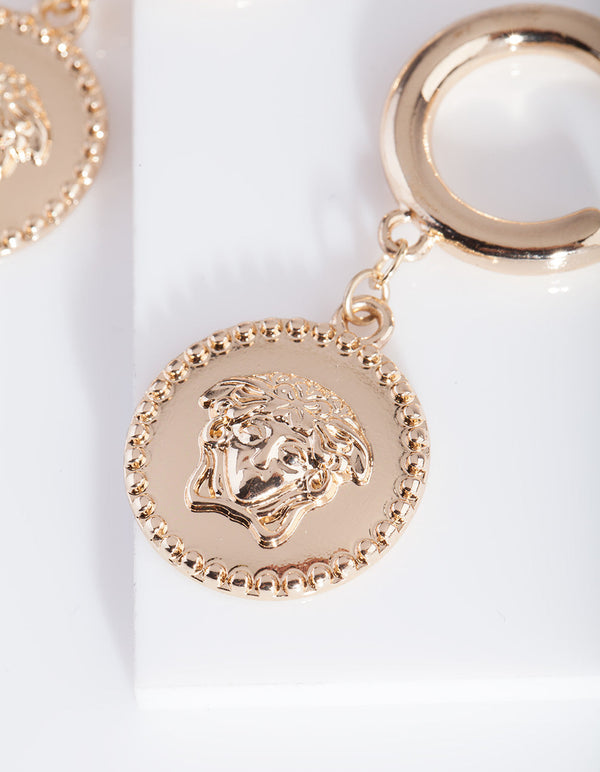 Gold Goddess Hoop Earrings