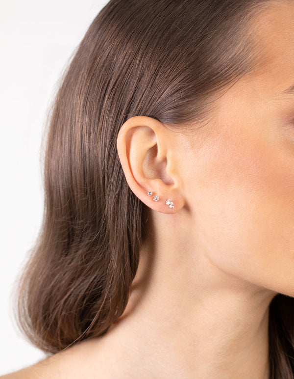 Silver Micro Snake Earring Pack