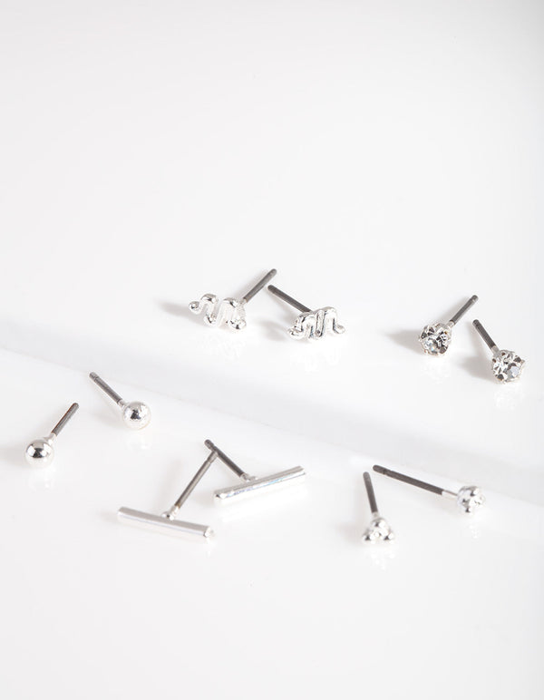 Silver Micro Snake Earring Pack