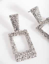 Rhodium Mini Geometric Earrings - link has visual effect only