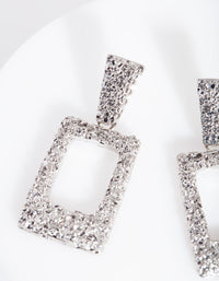 Rhodium Mini Geometric Earrings - link has visual effect only