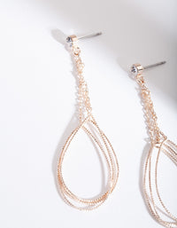 Rose Gold Multi Teardrop Earrings - link has visual effect only