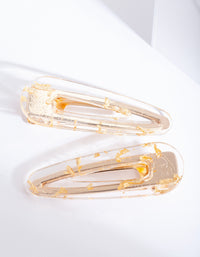 Gold Speckled Hair Clip 2 Pack - link has visual effect only