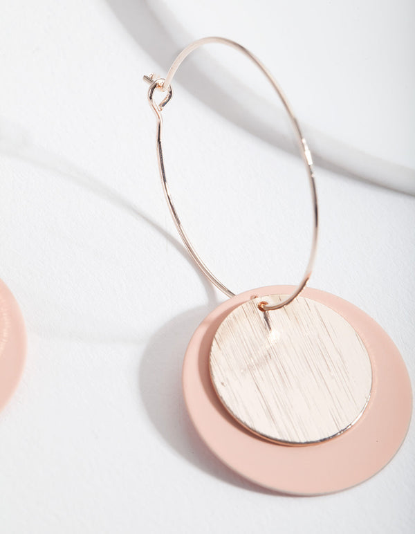 Peach Hoop Earrings