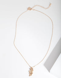 Gold Short Dragon Necklace - link has visual effect only