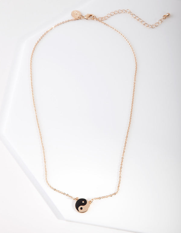 Black Yin Yang Necklace