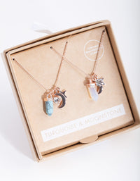 Rosegouden hemelse ketting, 2 stuks - link has visual effect only