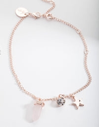Moonstone and Rose Quartz Charm Necklace Gift Box - link has visual effect only