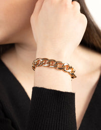 Gold Chunky Chain Bracelet - link has visual effect only