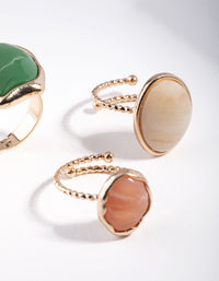 Gold Neutral Green 3 Ring Pack - link has visual effect only