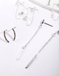 Silver Snake Tassel Mix Earring 6 Pack - link has visual effect only