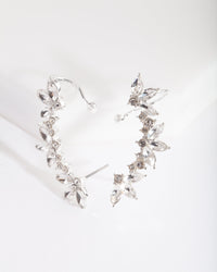 Silver Diamante Leaf Ear Cuff - link has visual effect only