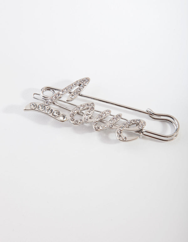 Spinka do włosów Silver Love Safety Pin