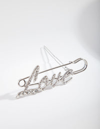 Spinka do włosów Silver Love Safety Pin - link has visual effect only