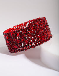 Red Stone Embellished Stretch Bracelet - link has visual effect only