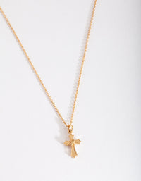 Gold Plated Sterling Silver Cross Necklace - link has visual effect only