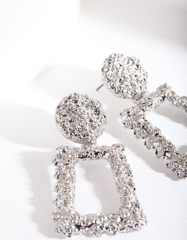 Silver Mini Geometric Earrings
