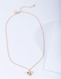 Gold Bumble Bee Necklace - link has visual effect only