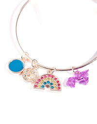 Rose Gold Unicorn Rainbow Charm Bracelet - link has visual effect only