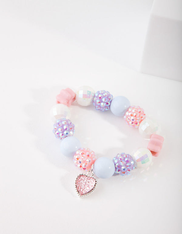 Mixed Diamante Disco Ball Beaded Bracelet