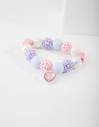 Mixed Diamante Disco Ball Beaded Bracelet - link has visual effect only