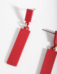 Red Drop Earrings - link has visual effect only