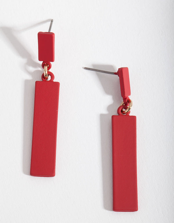 Red Drop Earrings