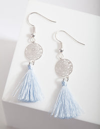 Silver Filigree Disc Earrings - link has visual effect only