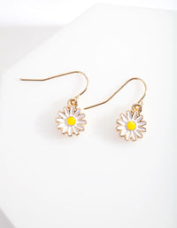Daisy Charm Drop Earrings - link has visual effect only