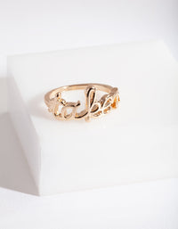 Gold "Taken" Ring - link has visual effect only