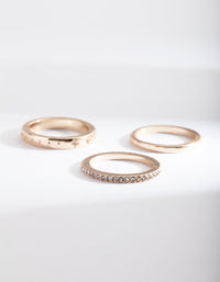 Gold Diamante Star Ring Stack - link has visual effect only