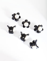 Black Pearl Mini Claw Clip 6-Pack - link has visual effect only