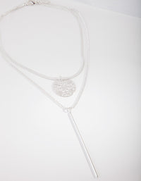 Srebrny wielowarstwowy choker - link has visual effect only