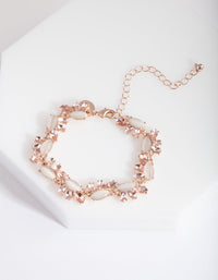 Rose Gold Pink Gem Bracelet - link has visual effect only