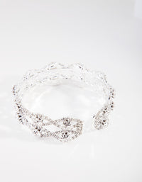 Silver Cup Chain Eye Cuff - link has visual effect only