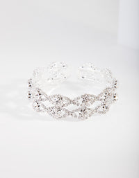 Silver Cup Chain Eye Cuff - link has visual effect only