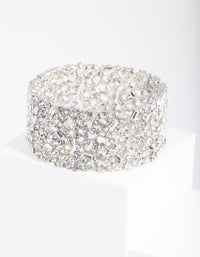 Rhodium Gem Embellished Bracelet - link has visual effect only