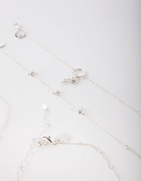 Silver Lightning Bolt Anklet Bracelet Pack - link has visual effect only