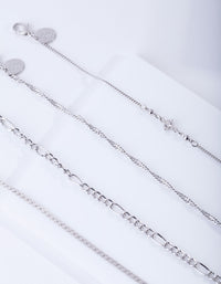 Diamante Mixed Chain Bracelet Anklet Pack - link has visual effect only