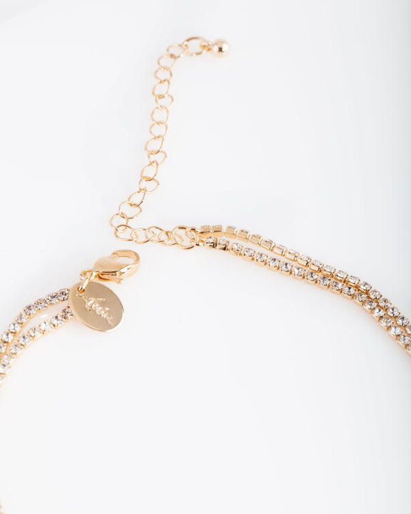 Gold Circle Cup Chain Necklace