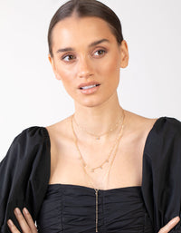 Gold Diamante Multi Necklace - link has visual effect only