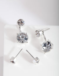 Silver Diamante Ball Drop Earrings - link has visual effect only