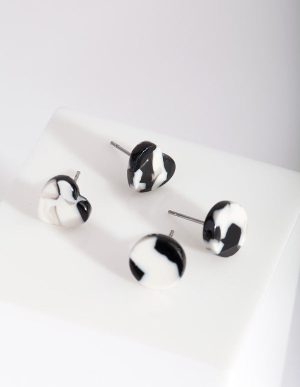 Acrylic Marble Stud Earring Pack