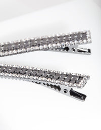 Gunmetal Glow Mesh Hair Clips 2-Pack - link has visual effect only