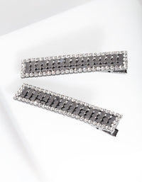 Gunmetal Glow Mesh Hair Clips 2-Pack - link has visual effect only