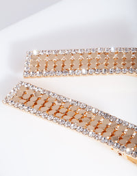 Gold Glow Mesh Hair Clips 2-Pack - link has visual effect only