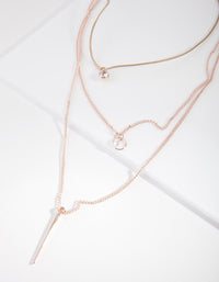 Rose Gold Diamante and Stick Layer Choker - link has visual effect only