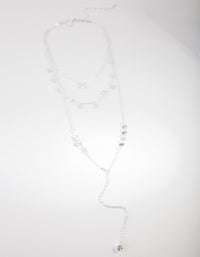 Srebrny naszyjnik choker z wielowarstwową zawieszką w kształcie dysku - link has visual effect only